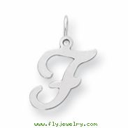 Sterling Silver Stamped Initial F