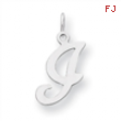Sterling Silver Stamped Initial I