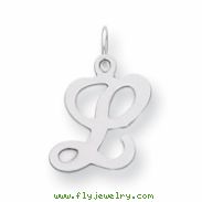 Sterling Silver Stamped Initial L