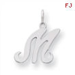 Sterling Silver Stamped Initial M