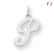 Sterling Silver Stamped Initial P