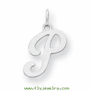 Sterling Silver Stamped Initial P