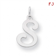 Sterling Silver Stamped Initial S