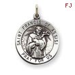 Sterling Silver St.Francis Of Assisi Medal