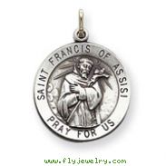 Sterling Silver St.Francis Of Assisi Medal
