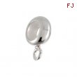 Sterling Silver Stopper Bead Flat Ring