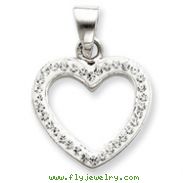 Sterling Silver Swarovski Crystal Heart Pendant