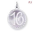 Sterling Silver Sweet Sixteen Disc Charm