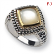 Sterling Silver w/14k Mother of Pearl Ring