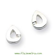 Sterling Silver White Ice .02ct. Diamond Earrings
