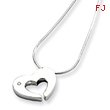 Sterling Silver White Ice .02ct Diamond Heart Necklace