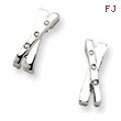 Sterling Silver White Ice .06ct. Diamond Crossover Earrings