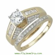 Yellow Gold Diamond Bridal Set Ring