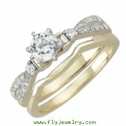 Yellow Gold Diamond Bridal Set Ring