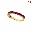 Yellow gold ruby ring