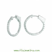 1 Pointer hoop earrings/patented snap lock