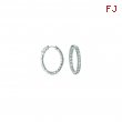 10 Pointer oval hoop earrings 