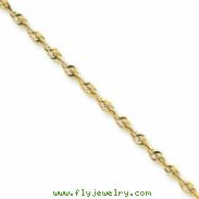 10k 2.25mm D/C Extra-Lite Rope Chain anklet