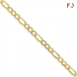 10k 6.6mm Semi-Solid Figaro Chain