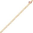 10K Gold  2.4mm Figaro LINK Chain