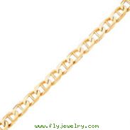10K Gold 11mm Hand-Polished 8 Inch Anchor Link Chain Braclet