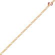 10K Gold 1.75mm Polished Figaro Chain