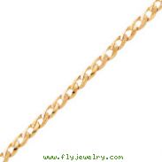 10K Gold 5.25mm 8 Inch Fancy Polished Link Bracelet