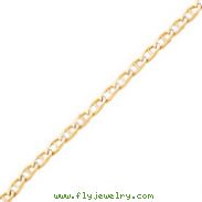 10K Gold 7mm Hand-Polished Anchor 8 Inch Link Chain Bracelet