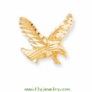 10k Solid Diamond-cut Eagle Charm