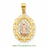 10k Two-tone Our Lady of Guadalupe Charm