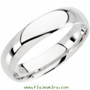 10K White Gold Light Comfort Fit Band