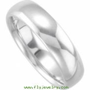 10K White Gold Light Comfort Fit Band