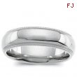 10K White Gold Light Comfort Fit Milgrain Ban