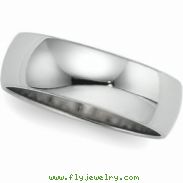 10K White Gold Light Half Round Band