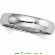 10K White Gold Light Half Round Band