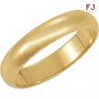 10K Yellow 04.00 MM Half Round Band