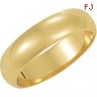 10K Yellow 05.00 MM Half Round Band