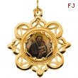 10K Yellow Gold 25.75x25.75 St.joseph Framed Enamel Pend.