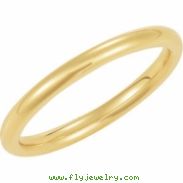 10K Yellow Gold Comfort Fit Band