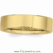 10K Yellow Gold Flat Comfort Fit Band