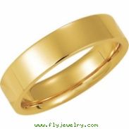 10K Yellow Gold Flat Comfort Fit Band