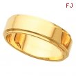 10K Yellow Gold Flat Edge Band