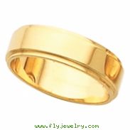 10K Yellow Gold Flat Edge Band