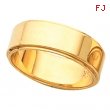 10K Yellow Gold Flat Edge Band