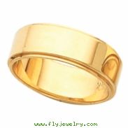 10K Yellow Gold Flat Edge Band