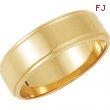 10K Yellow Gold Flat Edge Band