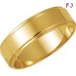 10K Yellow Gold Flat Edge Band