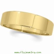 10K Yellow Gold Flat Tapered Band