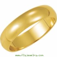 10K Yellow Gold Half Round Band