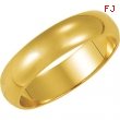 10K Yellow Gold Half Round Band